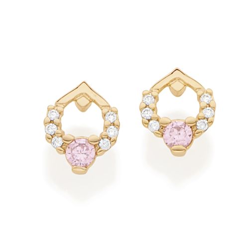 BRINCO BANHADO A OURO 18K COM ZIRCÔNIAS