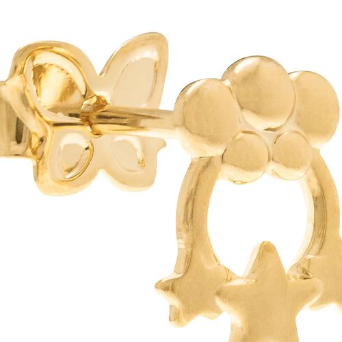 BRINCO INFANTIL BANHADO A OURO 18K ESTRELAS