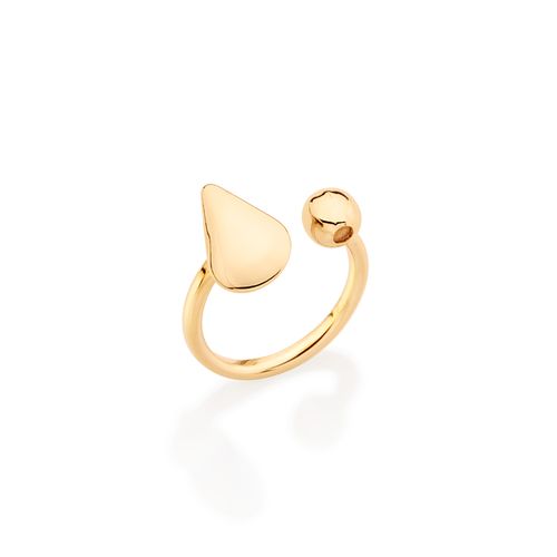 BRINCO PIERCING DE PRESSÃO GOTA BANHADO A OURO 18K