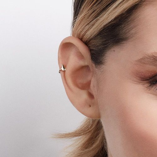 BRINCO PIERCING DE PRESSÃO GOTA BANHADO A OURO 18K