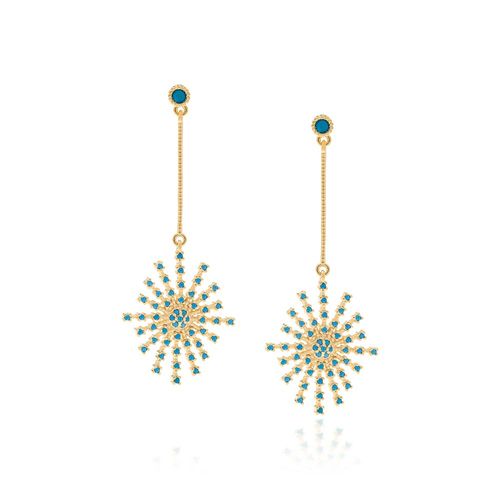 BRINCO BANHADO A OURO 18K COM ZIRCÔNIAS