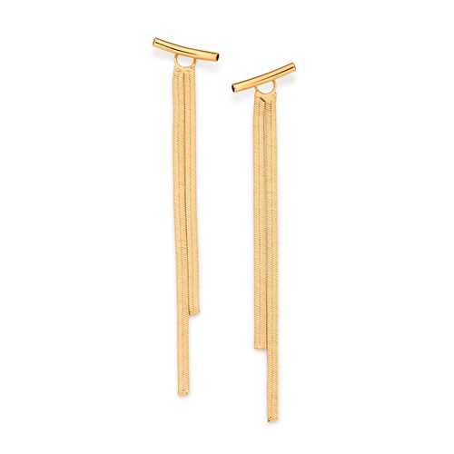 BRINCO EAR JACKET BANHADO A OURO 18K