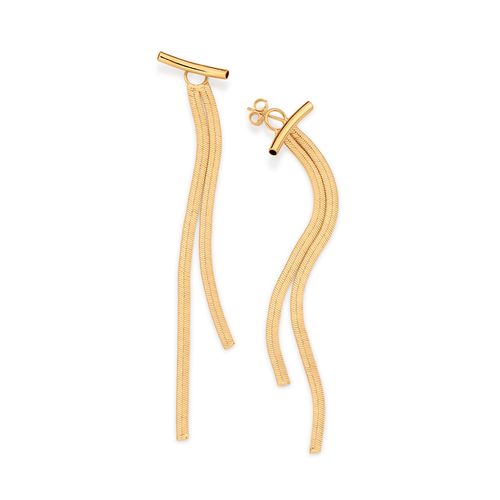 BRINCO EAR JACKET BANHADO A OURO 18K