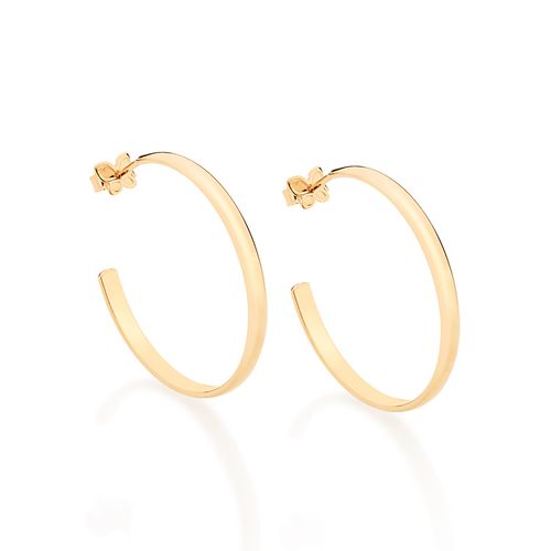 BRINCO BANHADO A OURO 18K MEIA ARGOLA