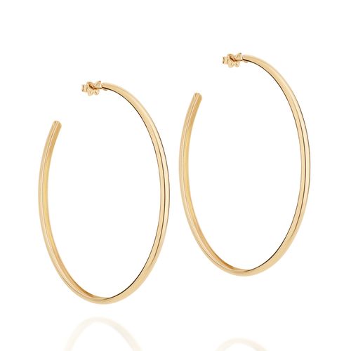 ARGOLA LISA BANHADO A OURO 18K