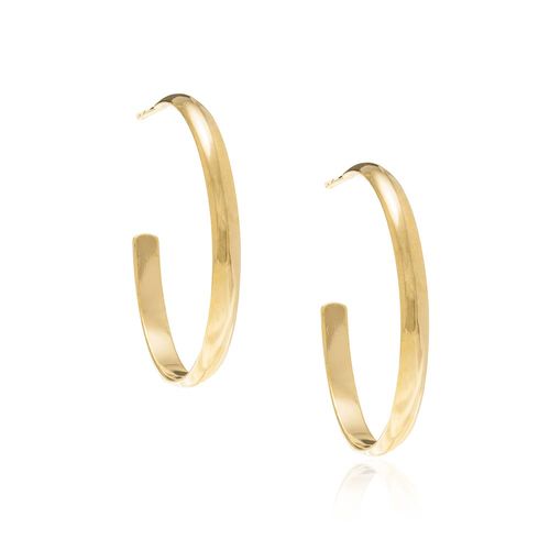 BRINCO BANHADO A OURO 18K MEIA ARGOLA