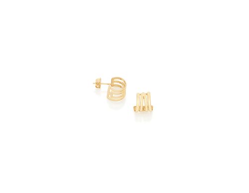 BRINCO BANHADO A OURO 18K MEIA ARGOLA