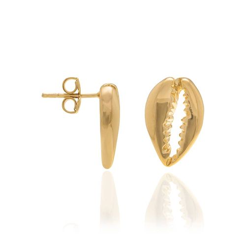 BRINCO BANHADO A OURO 18K BÚZIOS