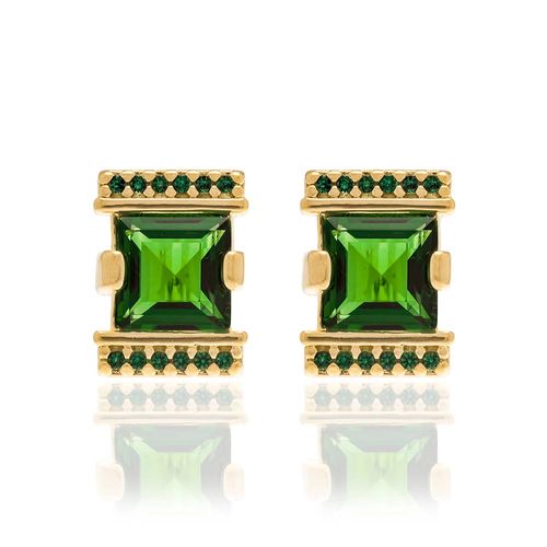 BRINCO BANHADO A OURO 18K COM ZIRCÔNIAS