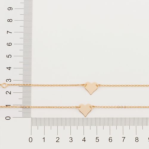 GARGANTILHA COM CORAÇÕES BANHADA A OURO 18K