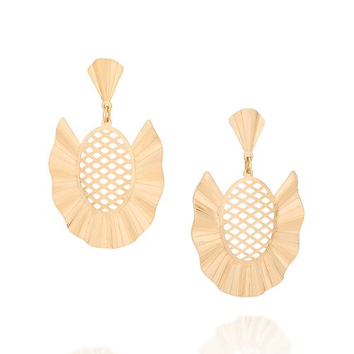 BRINCO ABACAXI BANHADO A OURO 18K