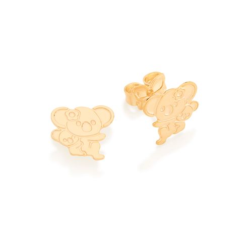BRINCO INFANTIL MAMÃE COALA BANHADO A OURO 18K