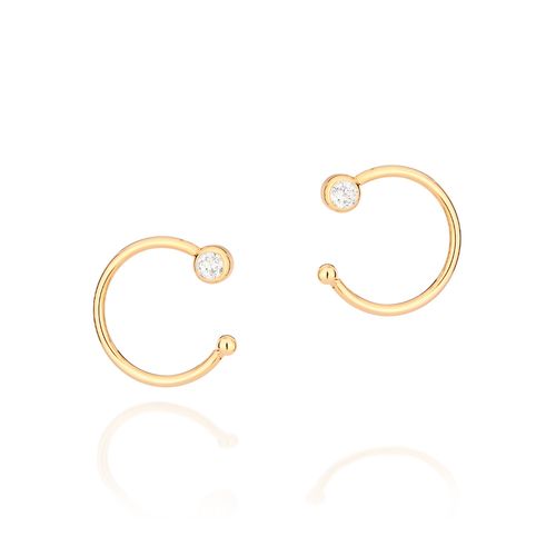 BRINCO BANHADO A OURO 18K COM ZIRCÔNIAS