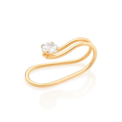 BRINCO PIERCING DE PRESSÃO BANHADO A OURO 18K COM ZIRCÔNIA
