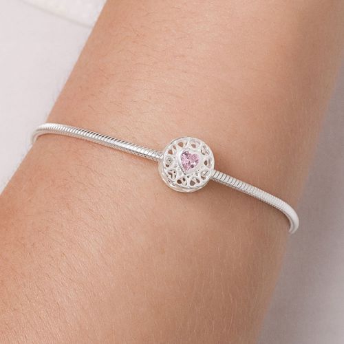 BERLOQUE PASSANTE CORAÇÕES DE PRATA MACIÇA 925 COM ZIRCÔNIAS