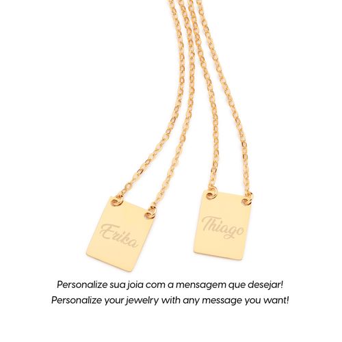 ESCAPULÁRIO PERSONALIZÁVEL BANHADO A OURO 18 K