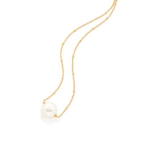 GARGANTILHA BANHADA A OURO 18K COM PÉROLA