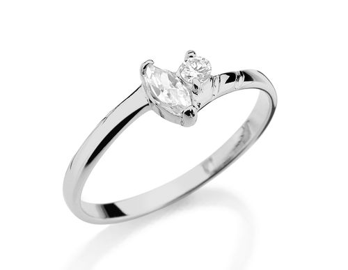 ANEL SOLITÁRIO BANHADO A RHODIUM