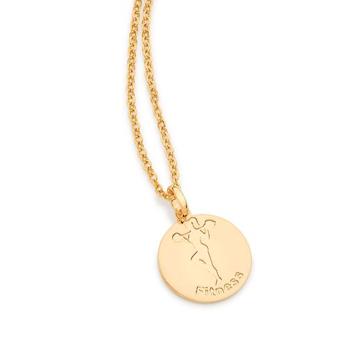 MEDALHA PROFISSÃO FITNESS BANHADA A OURO 18K