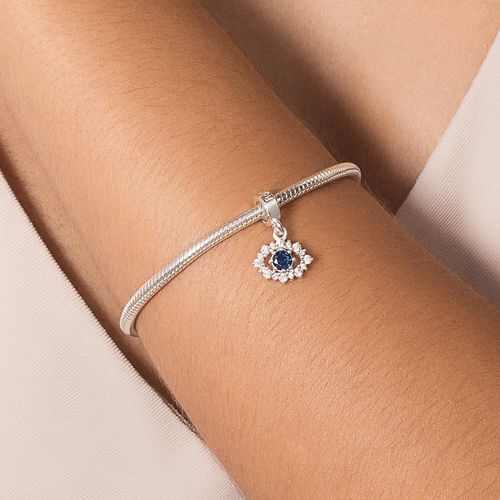 BERLOQUE OLHO GREGO DE PRATA 925 COM ZIRCÔNIAS