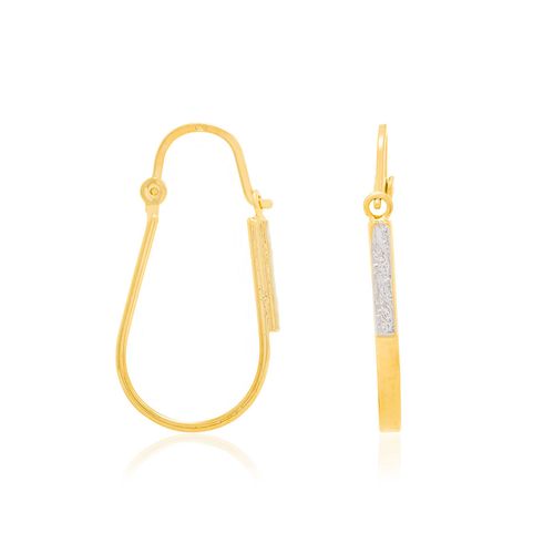 BRINCO ARGOLA BANHADO A OURO 18K COM APLICAÇÃO DE RHODIUM