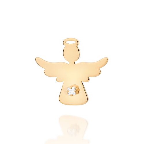 PINGENTE ANJO BANHADO A OURO 18K COM ZIRCÔNIA