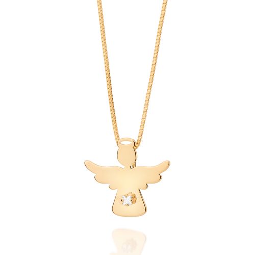 PINGENTE ANJO BANHADO A OURO 18K COM ZIRCÔNIA