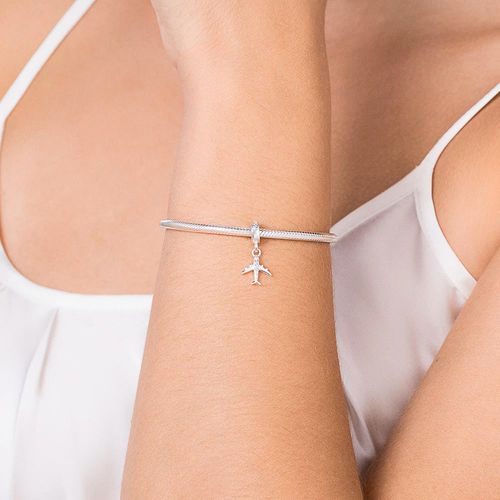 BERLOQUE COMPOSTO POR AVIÃO DE PRATA 925 COM ZIRCÔNIAS