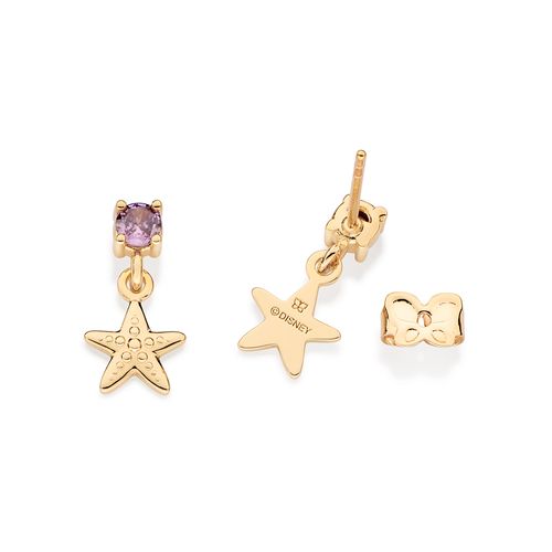 BRINCO ESTRELA DO MAR BANHADO A OURO COM ZIRCÔNIAS