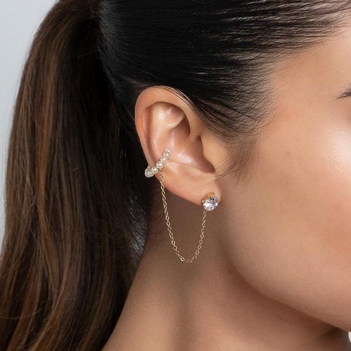 BRINCO SOLITÁRIO COM PIERCING DE PRESSÃO BANHADO A OURO 18K