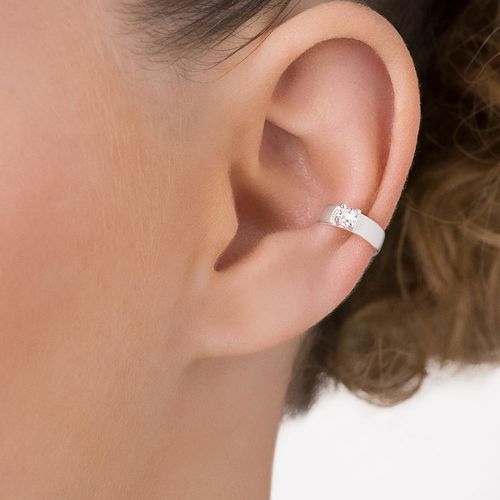 BRINCO PIERCING DE PRESSÃO DE PRATA MACIÇA 925 COM ZIRCÔNIA