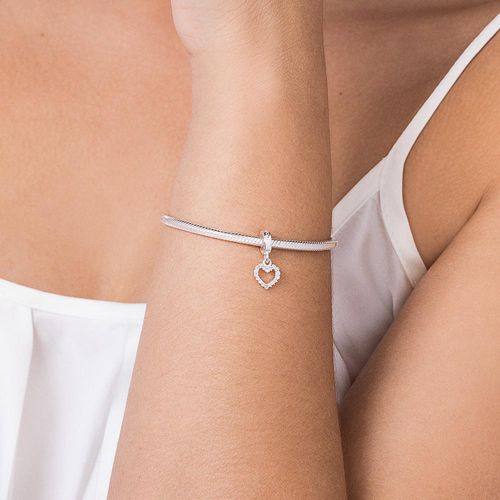 BERLOQUE COMPOSTO POR CORAÇÃO DE PRATA 925 COM ZIRCÔNIAS