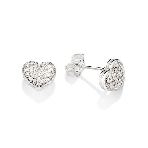 BRINCO CORAÇÃO DE PRATA 925 COM ZIRCÔNIAS