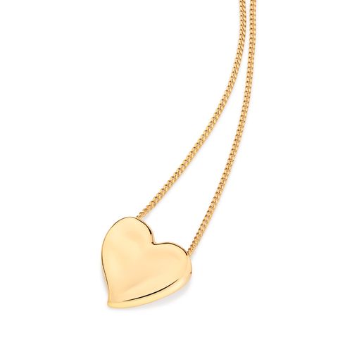 PINGENTE CORAÇÃO MARTELADO BANHADO A OURO 18K
