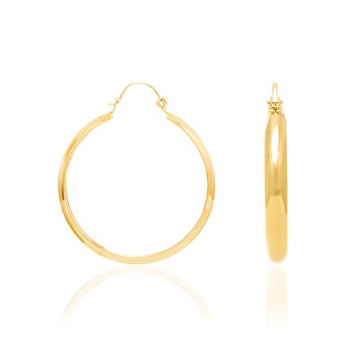 BRINCO ARGOLA BANHADO A OURO 18K