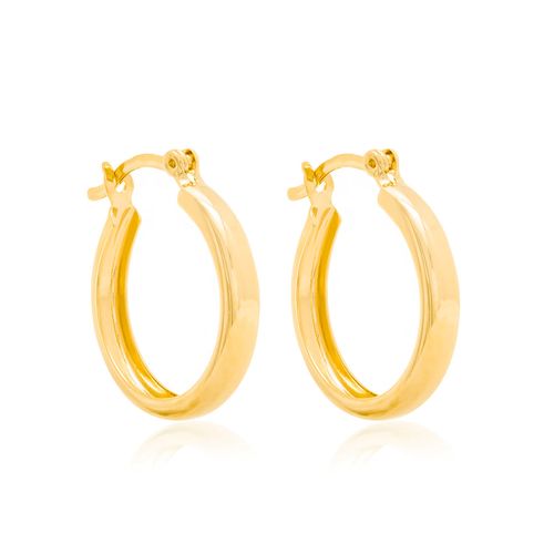 BRINCO ARGOLA BANHADO A OURO 18K