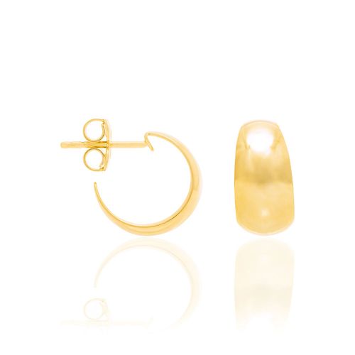 BRINCO MEIA ARGOLA BANHADO A OURO 18K
