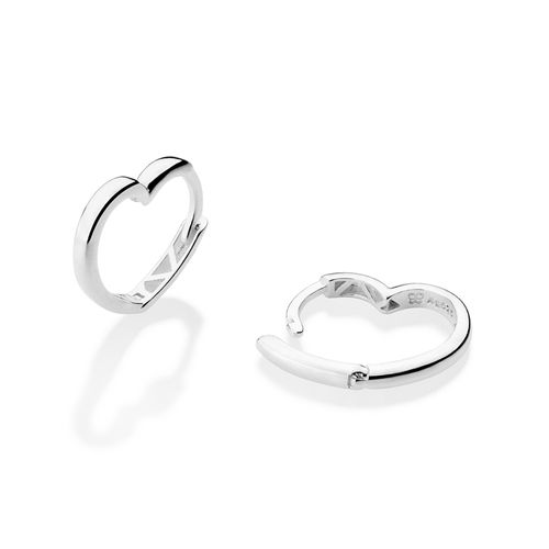 BRINCO ARGOLA CORAÇÃO DE PRATA MACIÇA 925