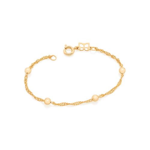 PULSEIRA BANHADA A OURO 18K COM BOLAS