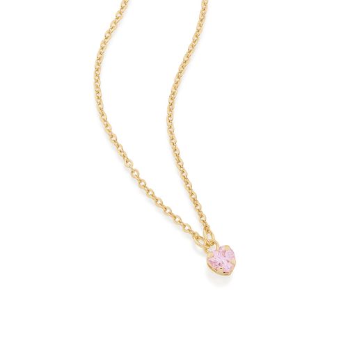 GARGANTILHA BANHADA A OURO 18K COM ZIRCÔNIA DE CORAÇÃO
