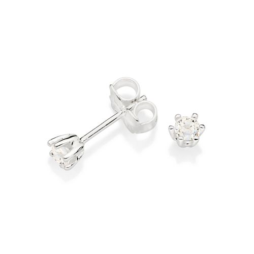 BRINCO SOLITÁRIO DE PRATA 925 COM ZIRCÔNIA