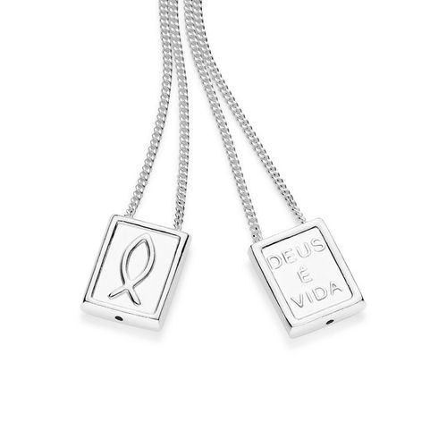 ESCAPULÁRIO DE PRATA MACIÇA 925