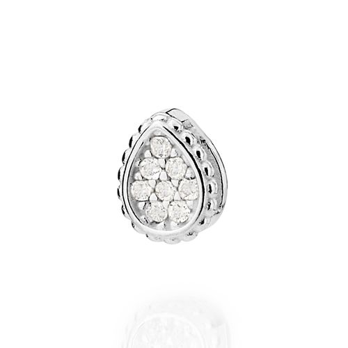 PINGENTE GOTA DE PRATA MACIÇA 925 COM ZIRCÔNIAS