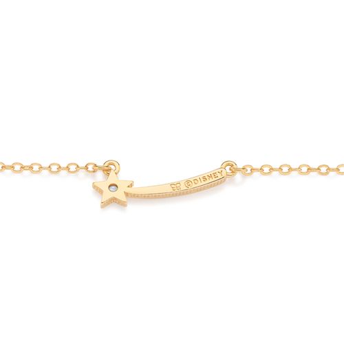 GARGANTILHA VARINHA DE CONDÃO BIBBIDI BOBBIDI BOO BANHADA A OURO 18K COM ZIRCÔNIA