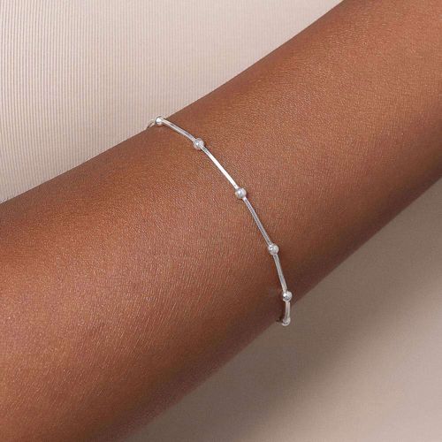 PULSEIRA VENEZIANA COM BOLAS DE PRATA MACIÇA 925