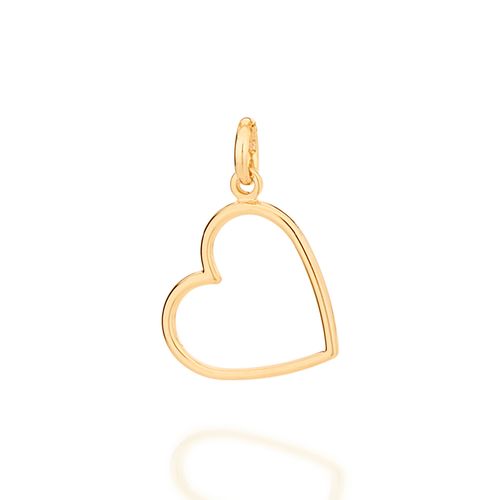 PINGENTE CORAÇÃO BANHADO A OURO 18K