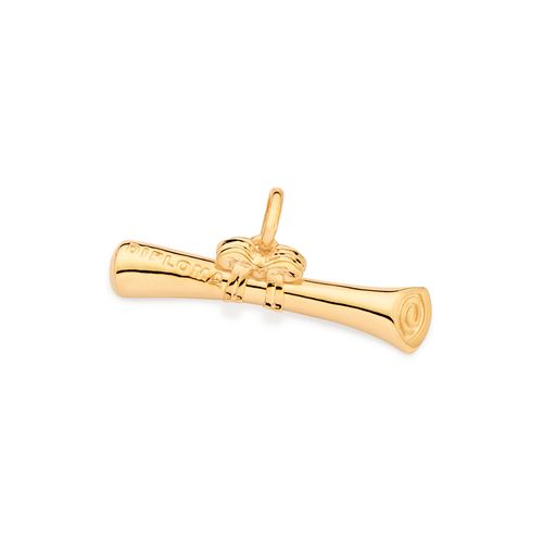 PINGENTE DIPLOMA BANHADO A OURO 18K