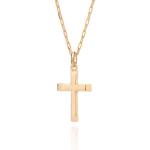 PINGENTE CRUZ BANHADO A OURO 18K