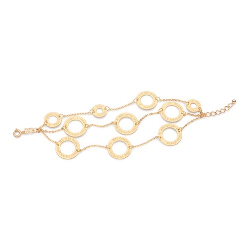PULSEIRA TRIPLA DEZ MANDAMENTOS BANHADA A OURO 18K