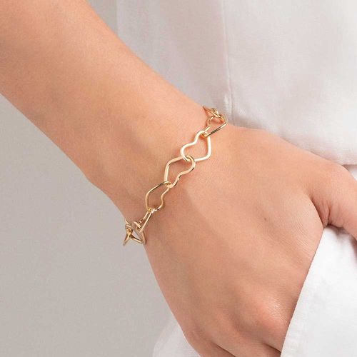 PULSEIRA CORAÇÕES BANHADA A OURO 18K